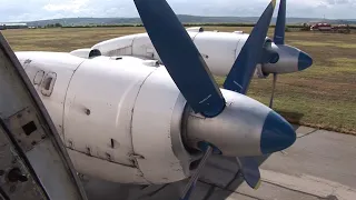 THE SIGHT & THE SOUND : Engine Run-up onboard Grixona IL-18 ER-ICS in Chisinau - NO FLIGHT -