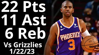 Chris Paul 22 Pts 11 Ast 6 Reb vs Grizzlies Highlights