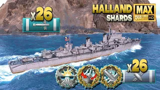 Destroyer Halland: Casual player hunting battleships - World of Warships