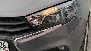 Lada Vesta | Установка bi led линз, прокраска рефлектора.