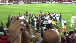 Pitchside Jose Mourinho vs Tito Vilanova fight 2011 Supercup Barcelona - Real Madrid