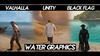 AC Valhalla "WATER GRAPHICS COMPARISON" VS AC Unity VS AC Black flag | PC 2021