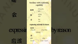 Learn Chinese Words 97 - auxiliary verbs #shorts #chinesegrammar #learnmandarinin5minutes