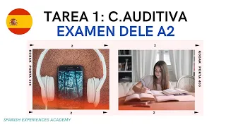 🇪🇸EXAMEN DELE A2 #12 🇪🇸:Tarea 1 Comprensión AUDITIVA/ practica para tu examen