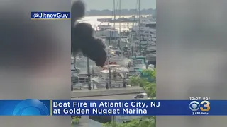 Boat Fire Breaks Out At Golden Nugget Marina In Atlantic City