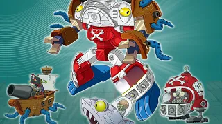 Plants vs. Zombies 2 Toys Collection 3 Transforming Combining Sea & Land Combination Mecha Big Boss