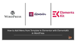 How to Add Menu from Template in Elementor with ElementsKit in WordPress