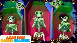 Lagu Anak | Koleksi lagu Halloween | Lima Kerangka Keluar - Halloween Musik Untuk Anak | ABC Bahasa