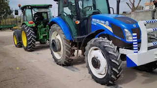 JOHNDEERE 5100R vs NEWHOLLAND TD90 Kapişmasi ( Türkiyenin Tek 5100R çekismesi )