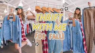 THRIFT WITH ME FOR FALL ☆ epic denim finds, corduroy, plaid + so much more!