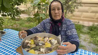 We cooked fish dinner in our yard