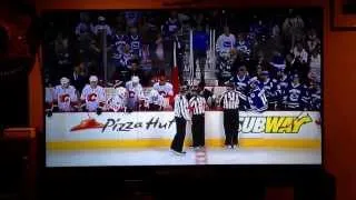 Canucks-Flames line brawl. Jan 18 2014