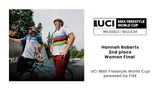 Hannah Roberts - 2nd place Women Final UCI BMX Freestyle Park Brussels