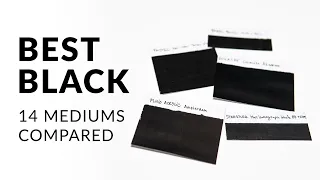 Quest for the BEST black for backgrounds: Gouache, acrylics, ink, pastels & more compared