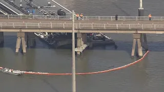 One lane of Pelican Island Causeway reopens after barge hits bridge