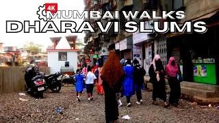 4K MUMBAI Travelling from ANDHERI STATION towards DHARAVI SLUMS | WALKING and MUMBAI LOCAL TRAIN