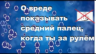 О вреде  показывать средний палец, когда ты за рулём .