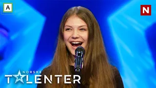 12-Year-Old Girl's Beautiful Soprano Gets Her the Golden Buzzer | Auditons | Norway's Got Talent