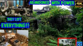 Abandoned Log House, RV, Garage, Barn, 10 Cars, Tons Left and Still Has Power!! 4K