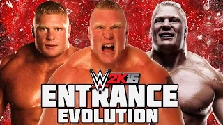 WWE 2K16 - Brock Lesnar  Entrance Evolution! ( WWE Shut your mouth to WWE 2K16 )