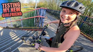 TESTING MY NEW GIRLFRIEND - CAN SHE SHRED MTB?