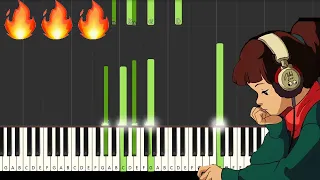 Learn Easy 2 Chord Lofi Piano Progression w/ melody. (C minor) [Synthesia] (Piano tutorial)