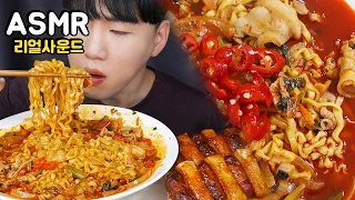 짬뽕라면 만들어 먹기! 소떡소떡도 먹죠! Jjambbong Ramen 리얼사운드 먹방 ENG Mukbang ASMR DoNam 도남이먹방