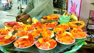 Indian street food papaya Fruits | Indian mixd food fruits | indian food | papaya | The food world