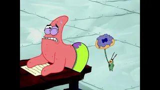 Cursed Spongebob frames with Powerhouse playing in the background