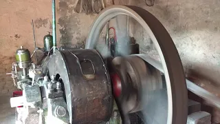 Old Black Desi engine working with chakki atta