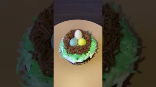 Easter 🥚 Nest 🧁 #sweet #candy #chocolate #easter #egg #cupcake #chocolate #shorts #nest #treat