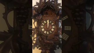 Antique quail and cuckoo clock made by Philip Haas & Söhne