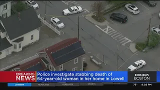 Police investigate stabbing death of woman at Lowell home