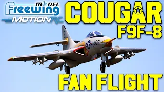 Fan Flight of the New Freewing F9F-8 Cougar 80mm EDF Jet | Motion RC