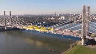 A 40: Brückenhochzeit Ersatzneubau Rheinbrücke Neuenkamp, März 2023