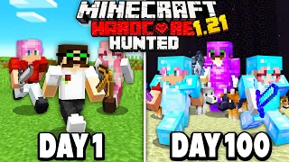 I Survived 100 days in 1.21 Hardcore Minecraft Manhunt