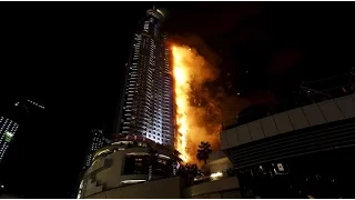 Massive Fire Breaks Out Near Burj Khalifa During Dubai New Year’s Fireworks Display