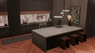 Dark Moody Apartment / The Sims 4 / no cc / stop motion