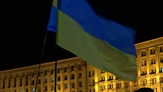 Гімн України на Майдані Незалежності в День Гі́дності та Свобо́ди (22.11.2019 року)