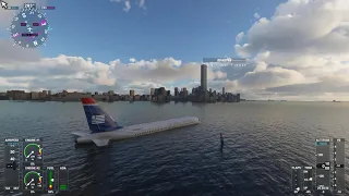 'Miracle Landing on the Hudson' Recreation in Microsoft Flight Simulator 2020