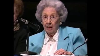 Margery Pay Hinckley and her daughter, Women's Conference, 1999