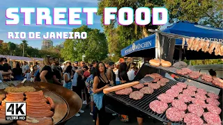 🇧🇷 STREET FOOD RIO DE JANEIRO 4K ⁶⁰ | GASTRO BEER RIO WALKING TOUR | BRAZIL