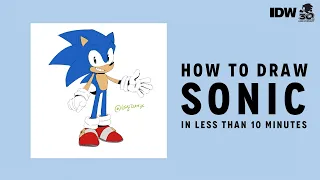 How to Draw Sonic the Hedgehog in 10 minutes