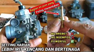 CARA SETTING HARIAN KARBU RX KING BIAR IRIT DAN BERTENAGA || How to adjust the Carburetor Rx King