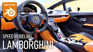 Blender Speed Modeling - Lamborghini Interior (Arijan)
