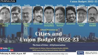 #CityConversations | Panel Discussion | Cities and Union Budget 2022-23