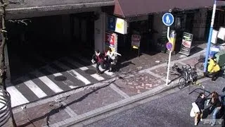 地震発生時　横浜駅前付近