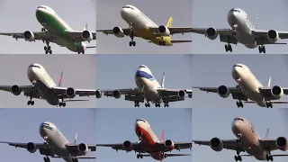 16/03/20 成田国際空港（成田空港） 飛行機の着陸進入シーン 成田国際空港における各種旅客機の最終進入シーン