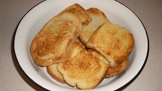 Сладкие сухарики из белого хлеба