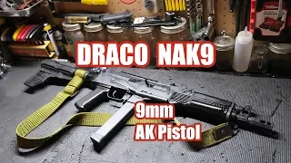 Draco NAK9 9mm AK Pistol CHEAP Modifications - Folding Brace, Muzzle Brake, Handguards HOW TO